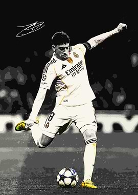 Soccer Player Kicking Ball