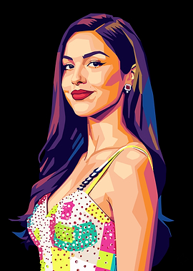 Olivia Rodrigo Colorful Portrait
