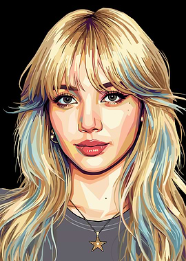 Lisa from Blackpink vector portrait