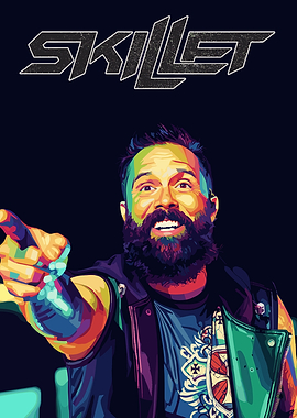 Skillet Band Portrait Colorful Art