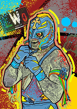 Zombie Rey Mysterio Wrestling Art