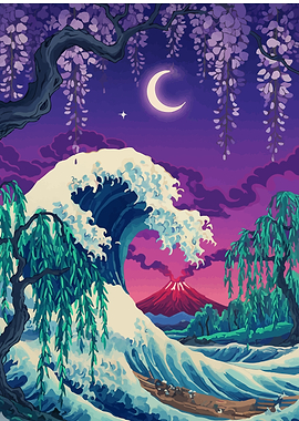 Great Wave with Mount Fuji