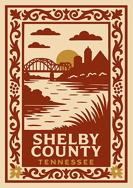 Shelby County Tennessee Travel Poster