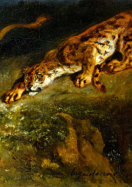 Crouching Tiger Painting