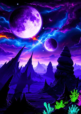 Moons Alien Landscape