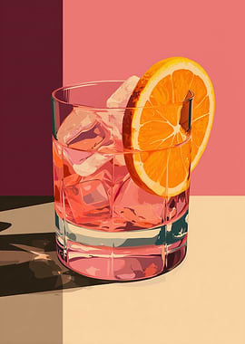 Paloma Cocktail with Orange Slice