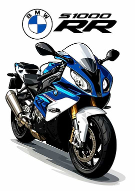 BMW S1000 RR Motorcycle Illustration