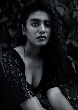 Monochrome Portrait of priya prakash