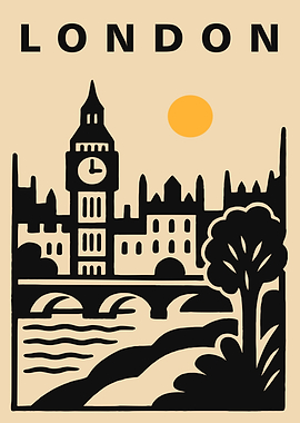 London Cityscape Illustration