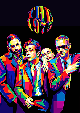 The 1975 Band Pop Art Portrait