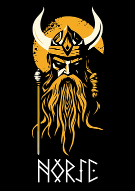 Norse Viking Warrior Illustration