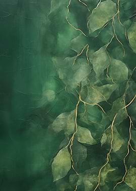 Green Leaves Golden Veins