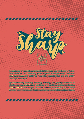 Stay Sharp Motivational Poster