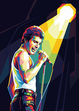 Freddie Mercury Pop Art Portrait