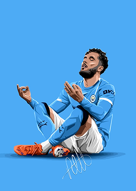 Soccer Player Cherki10 Illustration