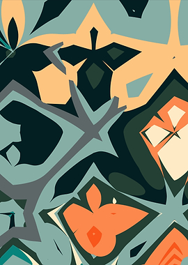 Abstract Geometric Pattern in Earth Tones