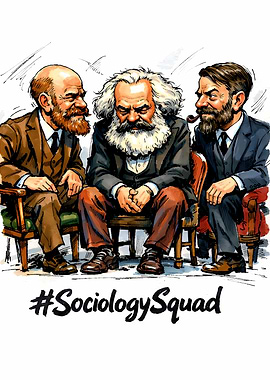Marx, Weber & Durkheim Caricature