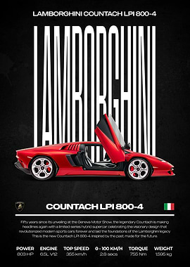 Lamborghini Countach LPI 800-4 Poster