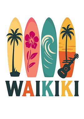 Waikiki Hawaii Aloha Surfboards Beach