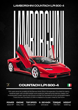 Lamborghini Countach LPI 800-4 Poster