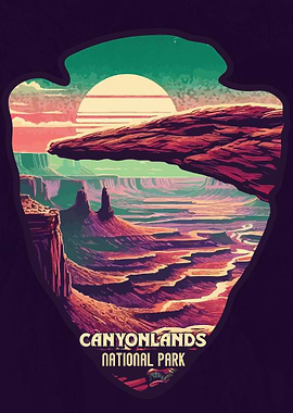 Vintage Canyonlands National Park, Retro National park, United States of America Canyonlands
