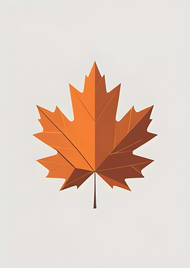 Minimalist Maple Leaf Illustration