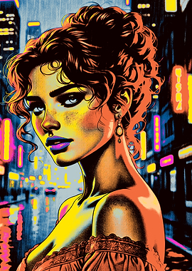 Neon City Portrait