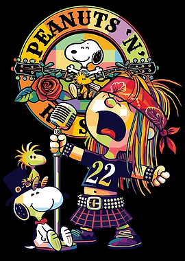 Peanuts 'N' Roses Cartoon Mashup