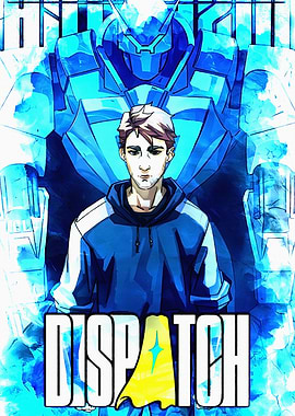 Dispatch Man and Robot Illustration