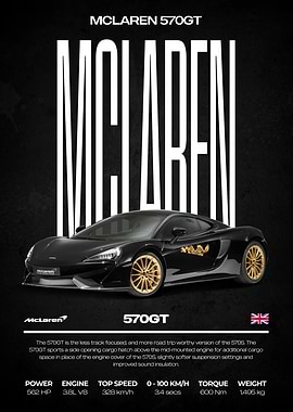 McLaren 570GT Black and Gold