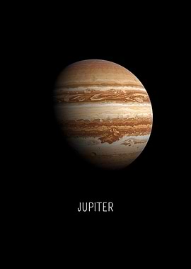 Jupiter on Black Background