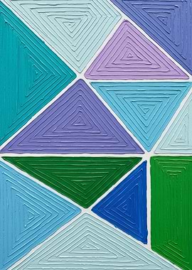 Colorful Textured Triangle Abstract