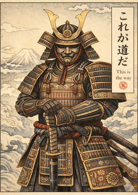 Samurai Warrior with Sword and Armor