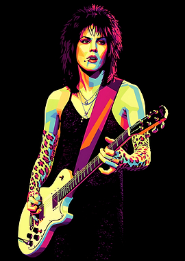 Joan Jett Colorful Pop Art Portrait