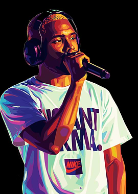 Frank Ocean Colorful Portrait