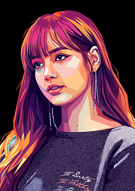 Lisa from Blackpink, Pop Art Portrait