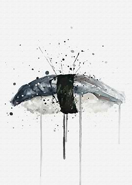 Watercolor Sushi Isaki Nigiri Art