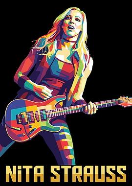 Nita Strauss Colorful Pop Art Portrait