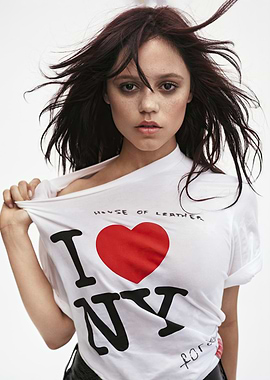 Jenna Ortega in I Love NY T-shirt