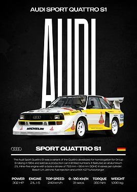 Audi Sport Quattro S1 Poster
