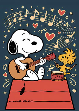 Snoopy and Woodstock Musical Duo