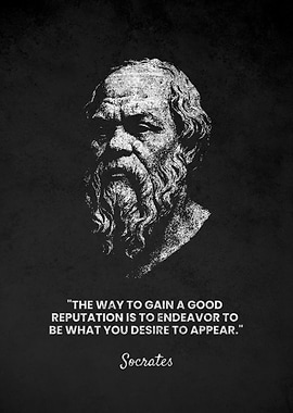Socrates The Way Quote Black and White