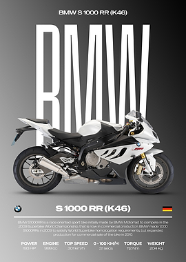 BMW S 1000 RR (K46) Motorcycle Poster