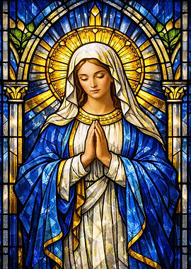 Stained Glass Mary, Mother of God