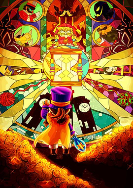 A Hat in Time Stained Glass