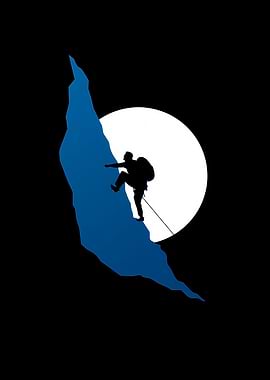 Minimalist Mountain Climber Peak