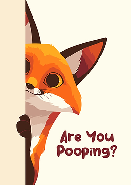Cartoon Fox with Funny Question