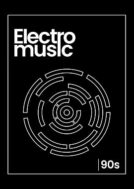 Electro Music 90s Minimalist Poster