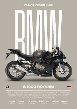BMW S 1000 RR (K46) Motorcycle Poster