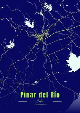 Pinar del Río, Cuba Map